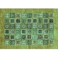 thumbnail image 1 of Ahgly Company Indoor Rectangle Oriental Turquoise Blue Modern Area Rugs, 8' x 10', 1 of 4