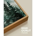 thumbnail image 3 of SHENIFY Fog Pine Green Tree Forest Wall Art Nordic Nature Modern Artwork Prints Decor 8x16in Natural Framed, 3 of 5