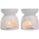 thumbnail image 2 of Juego de 2 quemadores de velas Zhivalor quemador de aceite esencial blanco lechoso, 2 of 6