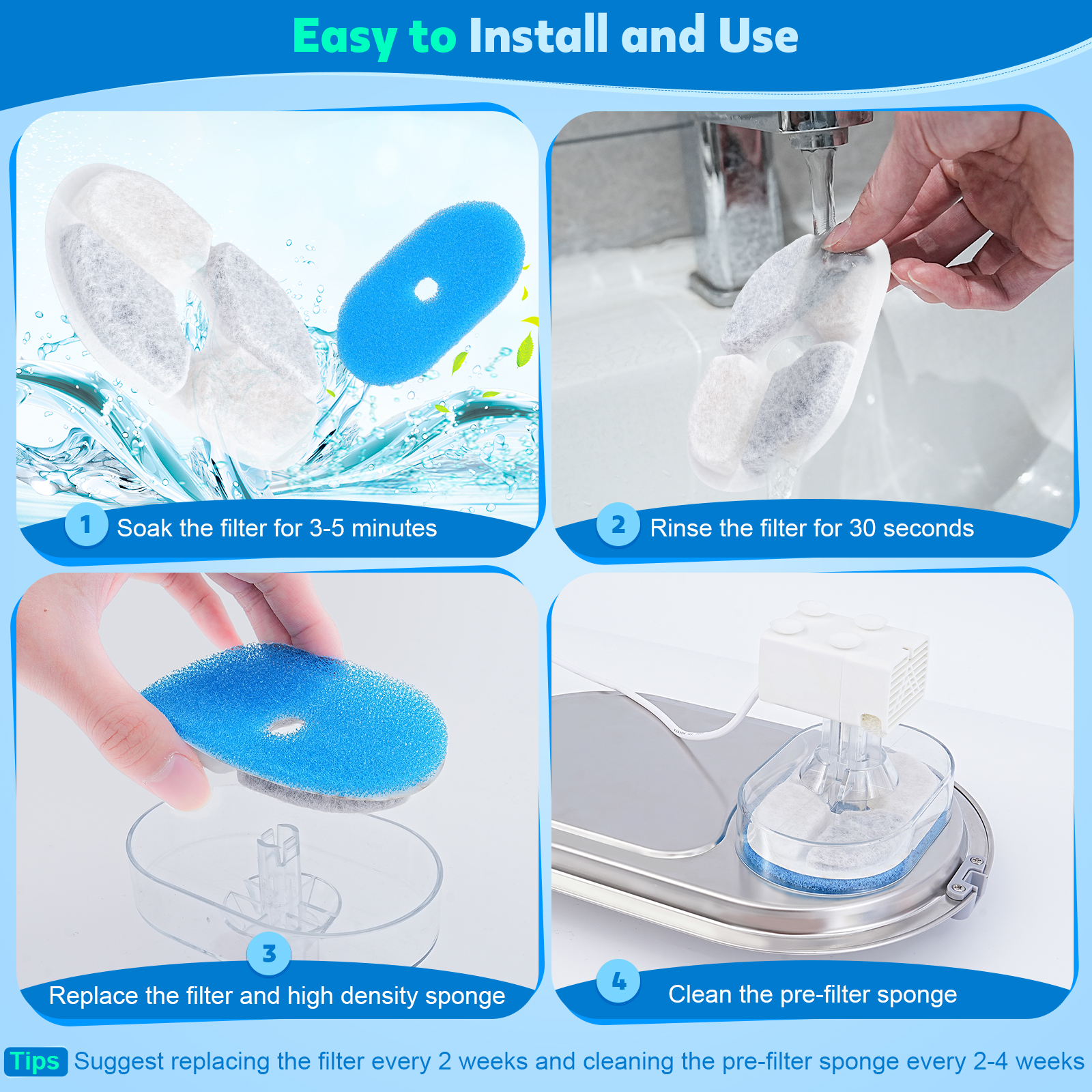 BEBANG Pet Water Fountain Replacement Filters photo 5