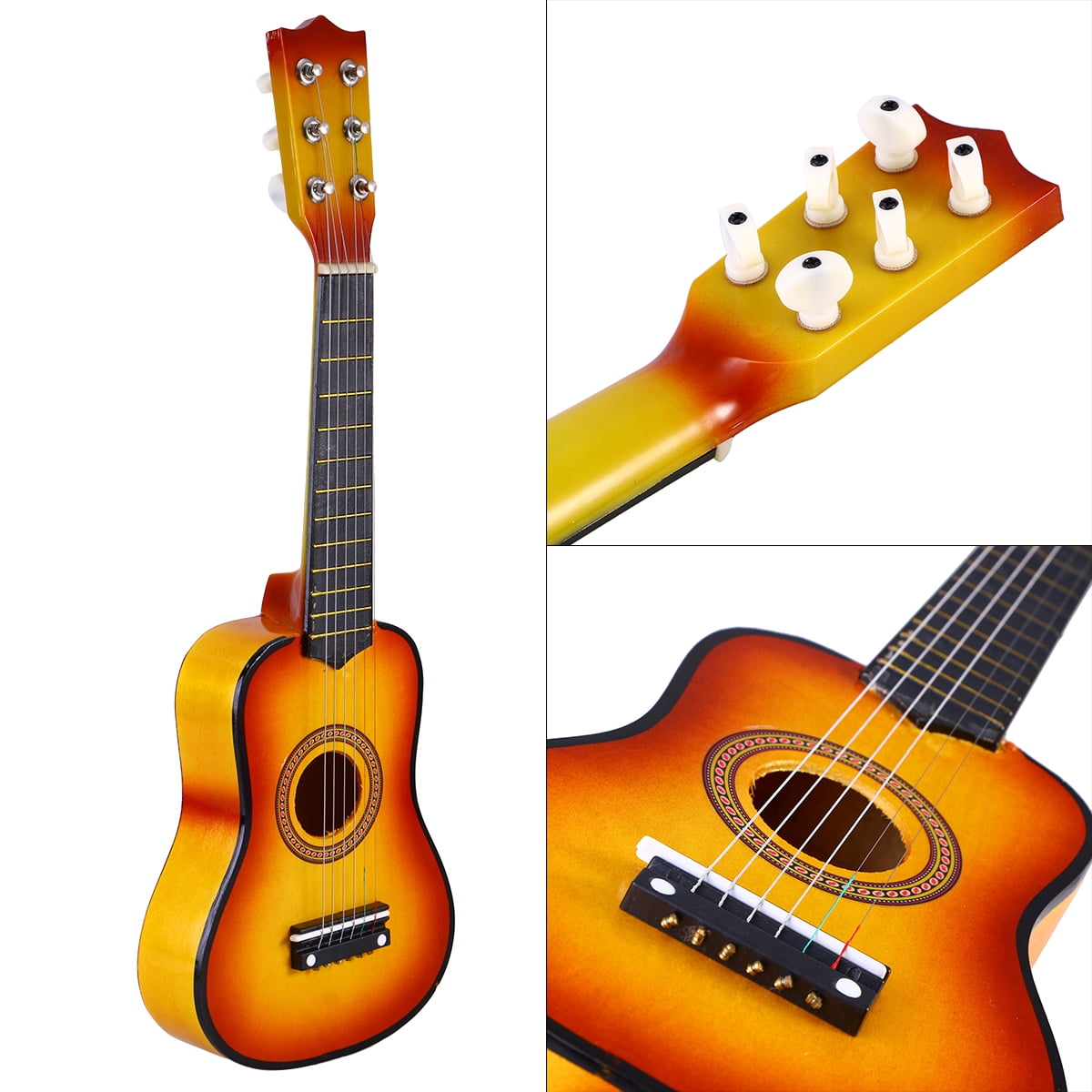 Etereauty 21 Inch Acoustic Guitar Small Size Portable Wooden Guitar for