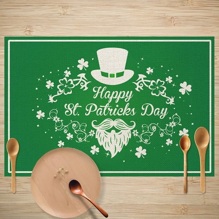 

Hot Sale Irish Day Dining Mat Linen Cloth Durable Non Material Table Mat
