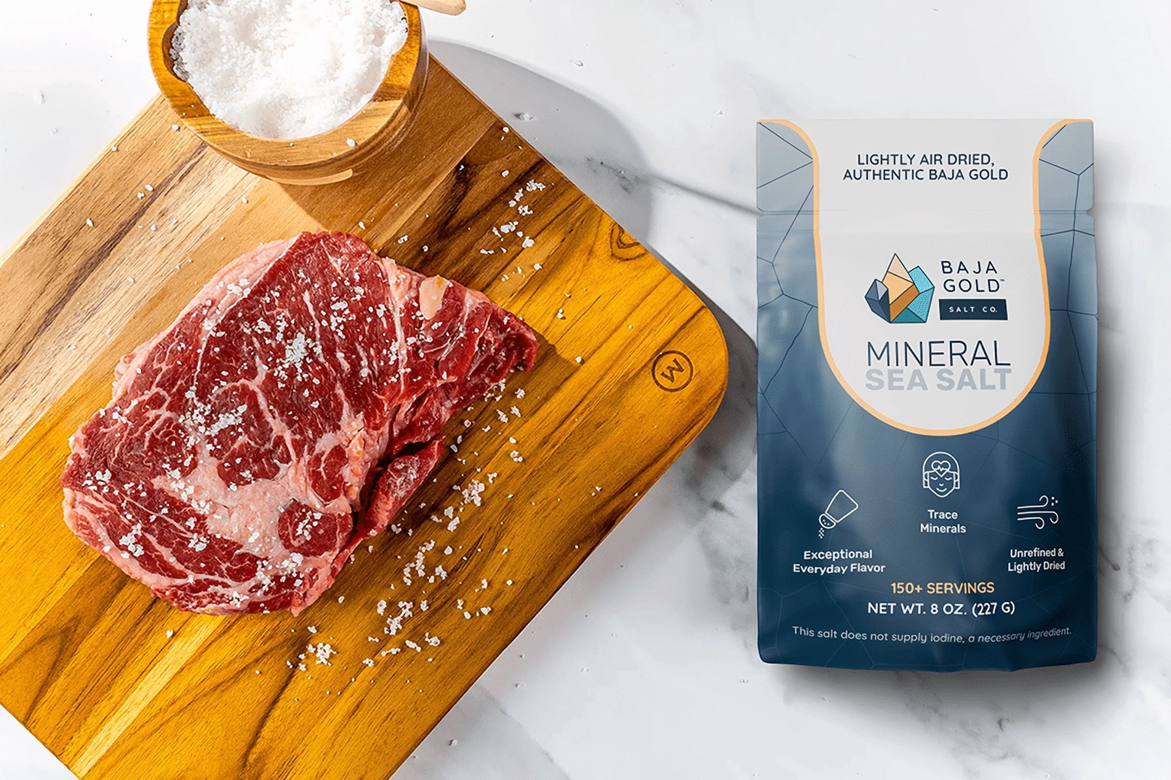 Baja Gold Mineral Sea Salt - 8 Oz. Resealable Bag
