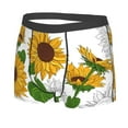 thumbnail image 2 of Disketp Plump Sunflower And Sketch Men'S Boxer Briefs,Soft And Breathable Cotton Underwear With Comfortflex Waistband, 2 of 9