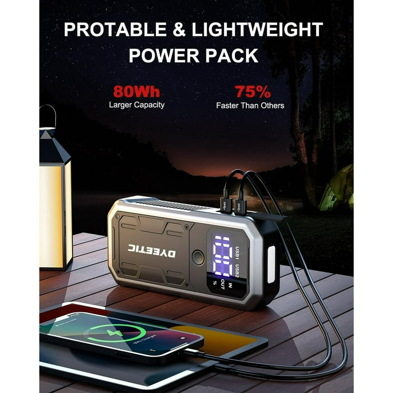 BIUBLE Booster Batterie 2000A 21800mAh Jump Starter Portable (Jusqu’à