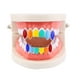 thumbnail image 5 of Rainbow Grills 14K chapado en oro Hiphop Colorful Rainbow Vampire Teeth Grills + Extra 2 Molding Bars SILVER Jormftte LRWJ454-2, 5 of 5