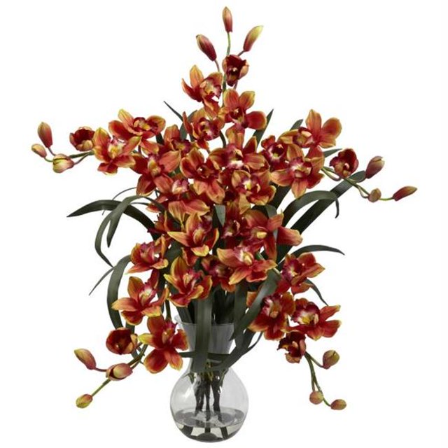 Grand Cymbidium avec Disposition en Vase