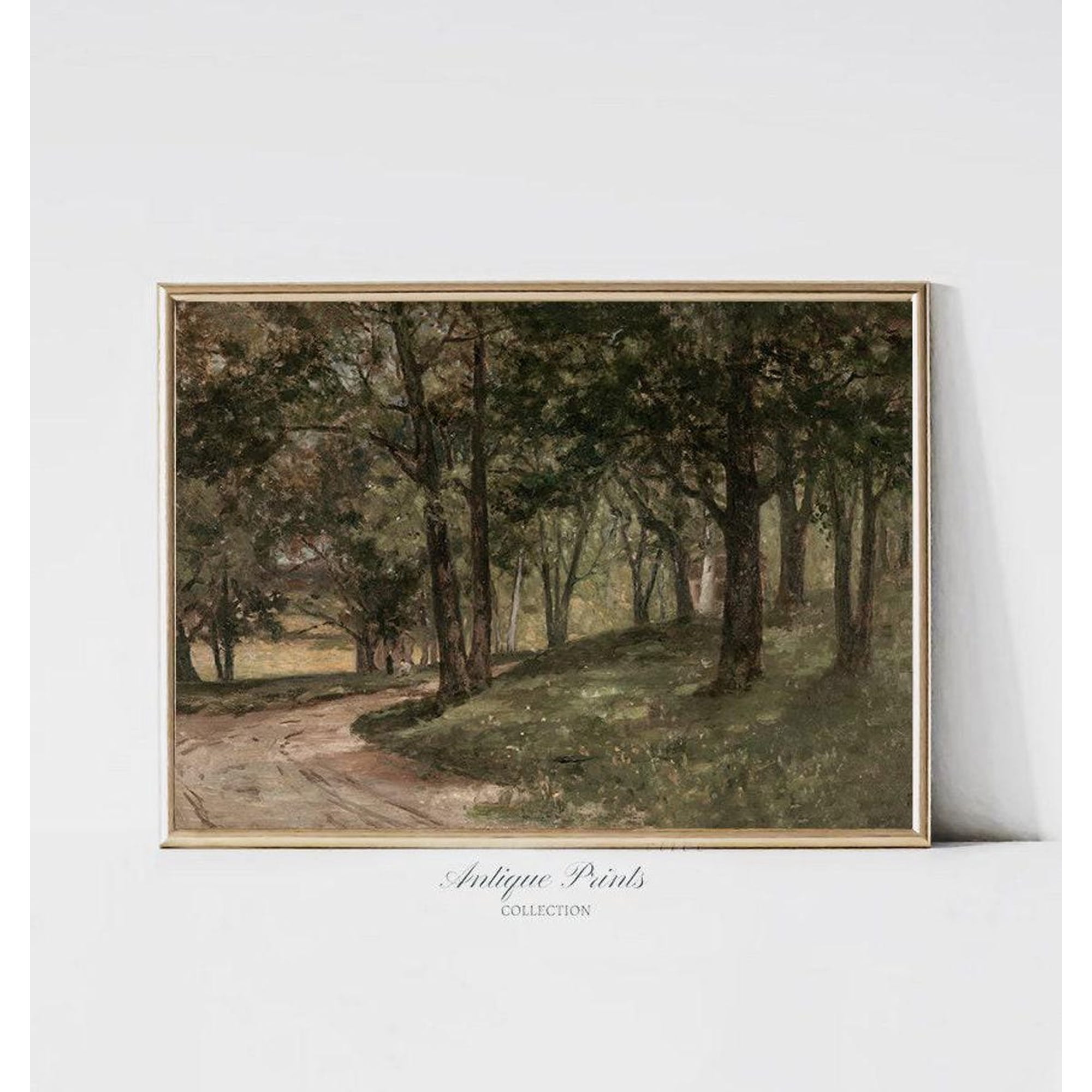 Vintage Forest Wall Art Print Countryside Farmhouse Antique Landscape Living Room And Gallery Wall Decor