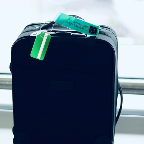 WHAMVOX 6 Pcs Labels Luggage Tag Baggage Tags Travel 8X4.1cm Green