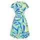 thumbnail image 5 of VISgogo Vestido de verano para mujer, manga corta, cuello en V, estampado a la moda, cierre de botón, vestido con cinturón VISgogo moda, 5 of 9
