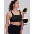 thumbnail image 5 of Wingslove Women's Sports Bra Full Coverage Wireless Bra Plus Size High Impact Non Padded Workout Bra,Black 40G, 5 of 12