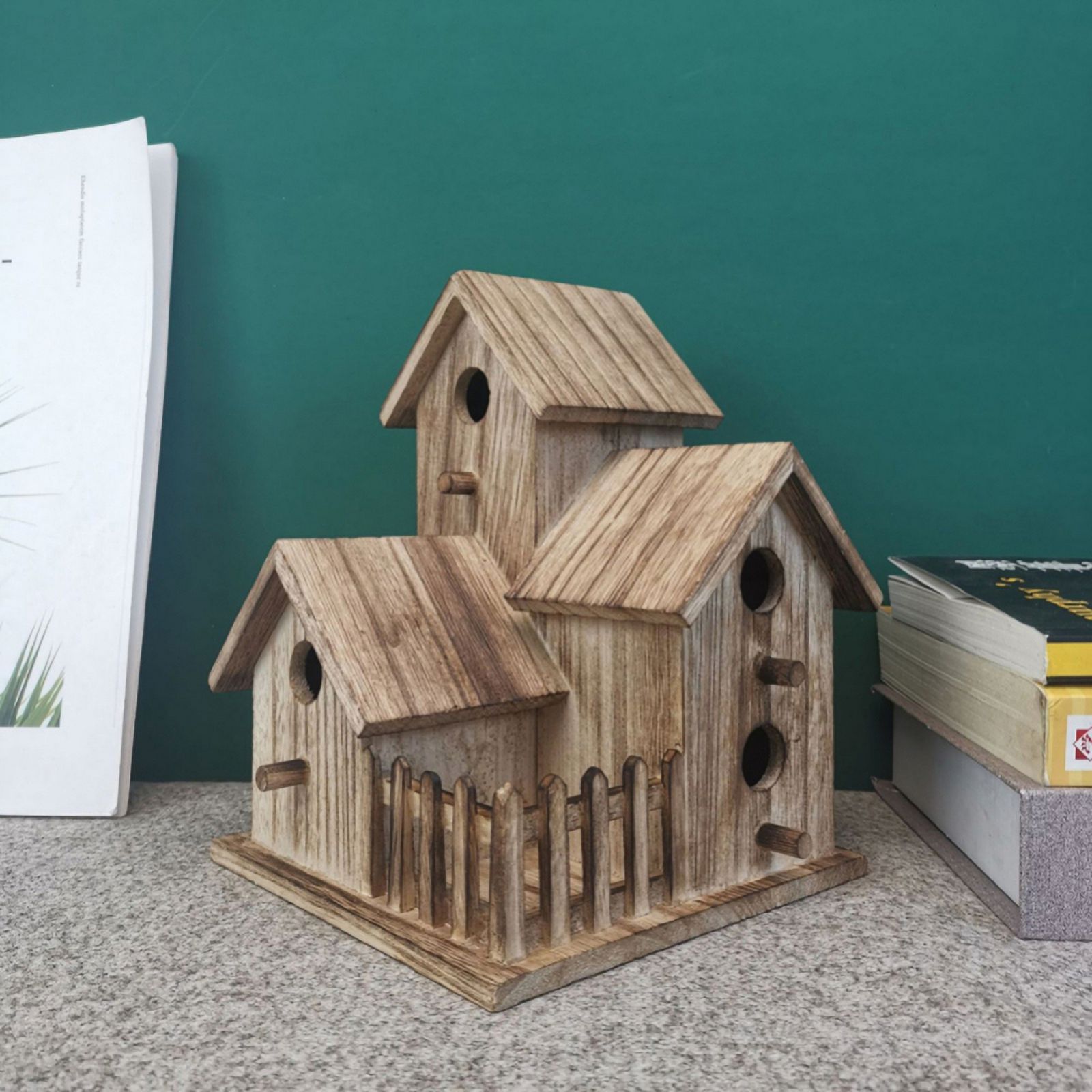 Outdoor Wooden Bird Nests Adult Craft Kits Natural Wood Bird Houses Hanging Bird Houses Bird Houses Children's Decorations Bird Feeder Kits Children's Garden Decorations