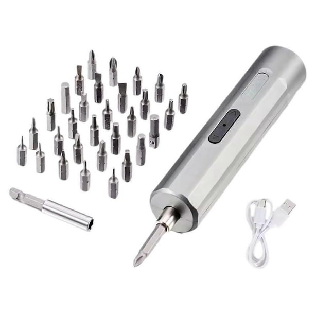 Cordless Portable Electric Screwdriver with Mini Drill Magnetic Bit Home Repair USB Rechargeable Pow