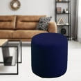 thumbnail image 6 of Round Ottoman Covers Slipcover Stretch Footstool Protector Covers Machine Washable Fabric Stool Covers Furniture Protector Cover for Living Room Navy, 6 of 7