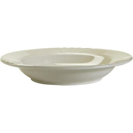 Large Rim Soup Plate - Tuxton China YPD-084 Sonoma 8.5 in. Embossed Plate Rim Soup-Pasta Bowl - Porcelain White - 2 Dozen