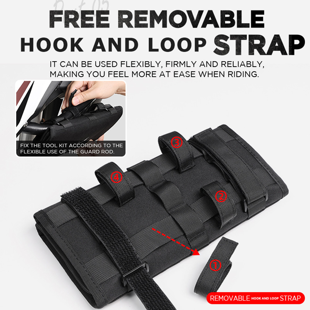 Tool Bag Large Wrench Roll Up Portable Pouch Bag Folding Storage Kit Pockets Kit for Motorcycle/Motocross Riding New