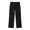 thumbnail image 4 of LEAVINGSUO Cargo Pants Women High Waist Yoga Pants Wide Leg Stretchy Work Pants With Pockets Casual Pants For Workout Dark Blue S, 4 of 7