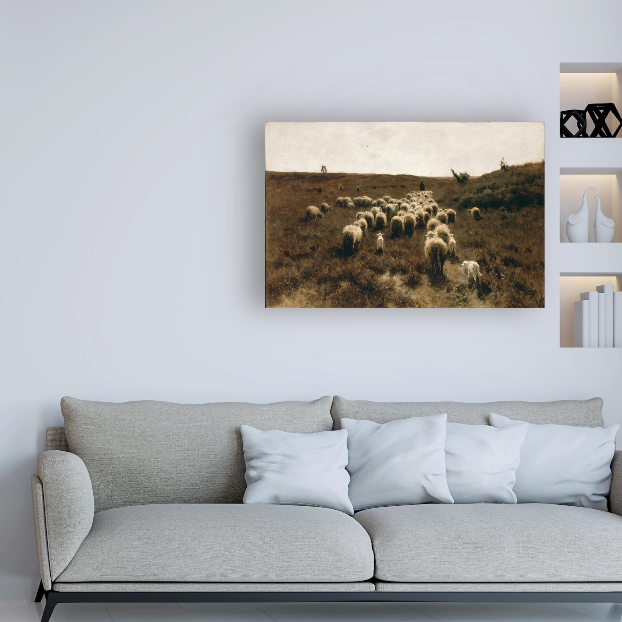 Anton Mauve 'The return of the Flock' Canvas Art