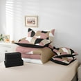 thumbnail image 6 of Castle Fairy Abstract Geometric 7 Pieces Bedding Comforter Set for Women Men,Black Pink Brown Full Bedding Set Lightweight,Vintage Aesthetic Fitted Sheet Flat Sheet,Ultra Soft Home Decor, 6 of 8