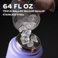 thumbnail image 6 of Swiss Tech 64oz Krug Stainless Steel Water Bottle Jug with Chug Cap and Silicone Boot, Purple Lilac, 6 of 14