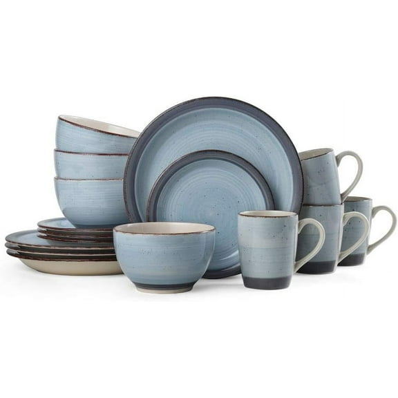 Sadie 16-Piece Dinnerware Set, Blue
