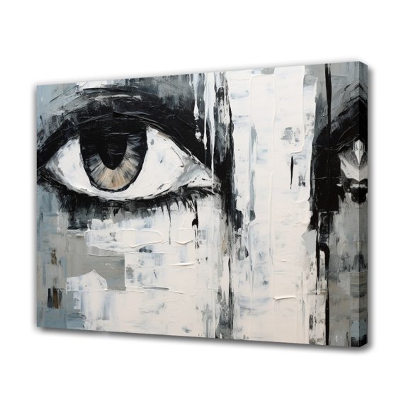 Close-up Of Eyes Framed Canvas Poster Bedroom Decor Sports Landscape Office Room Decor Gift,Frame-style,16x24inch(40x60cm)