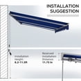 thumbnail image 4 of Outsunny 196.90' x 118.10' Blue Retractable Awnings, LED Lights, 4 of 10