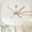 Brushed Nickel Finished+Light Yellow Natural Wood (Wall Control), variant on LHYY 84"Oversized Large Brushed Nickel Light Yellow Solid Wood Ceiling Fan with Dimmable Led Light Control Reversible DC Motor For Living Room Warehouse Villa