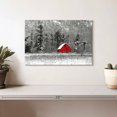 thumbnail image 2 of Elephant Stock Gatineau Winter Barn Wall Art - Horizontal Canvas Wall Art - Living Room Wall Decor - Architecture Canvas - Red And Black Decor - 12" x 8", 2 of 8