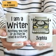 thumbnail image 2 of Hyturtle Personalized Funny Writer Gifts for Writer Author - Christmas Birthday - Writer Typewriter Custom Name 11oz White Ceramic Coffee Tea Mug For Journalist Novelist Publisher Scriptwriter, 2 of 2