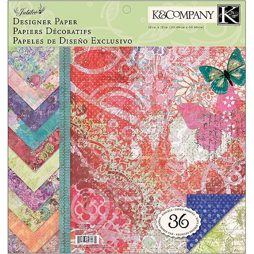 Jubilee Designer Paper Pad, 12" x 12", 36 Sheets