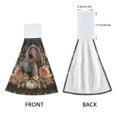 thumbnail image 4 of Turkey with Flower Pumpkin in Frame Thanksgiving Hanging Towels with Loop Hand Towels Nylon Fastener Tape Design Dish Cloths 2 Pieces, 4 of 7
