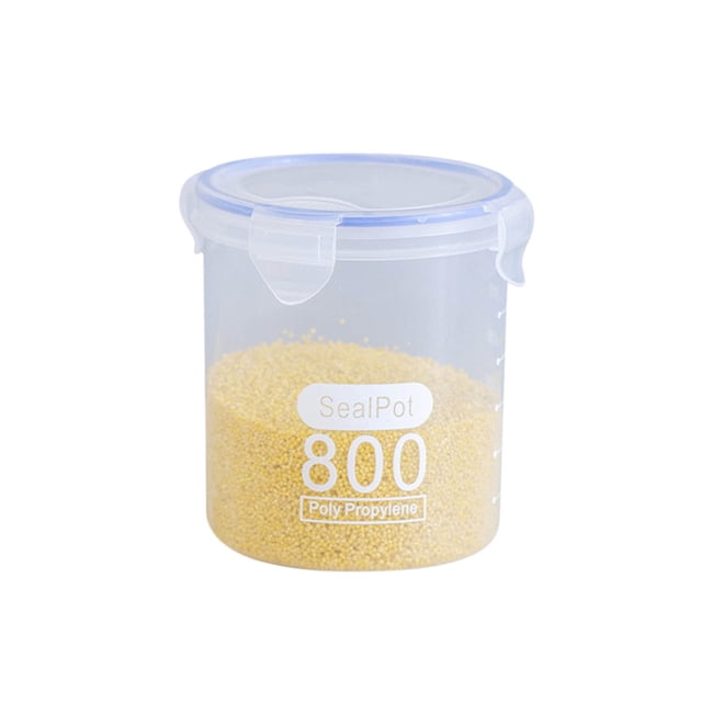 Cagogo Food Storage Container, Airtight Kitchen Storage Container for Flour Sugar Rice, Leak Proof Clear Plastic Pantry Organizer, Sealed Food Canister for Dry Food Cereal Grain Pasta