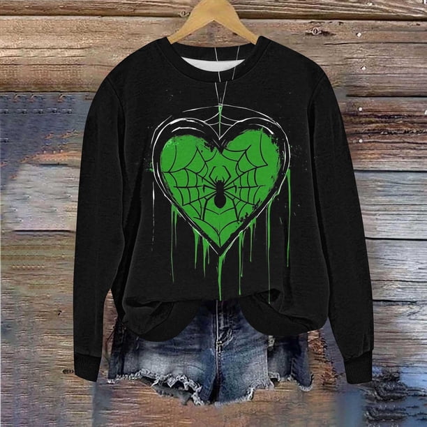 Ailaofu Spooky Season Sweatshirts Halloween Sweatshirt Women - Halloween Graphic Crewneck Tops Casual
