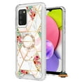 thumbnail image 5 of For Apple iPhone 14 Pro (6.1") Fashion Design Pattern Floral Hybrid Ring Kickstand Bling Diamond Hard Protective Phone Case Cover by Xpression - Marble Pink Flowers, 5 of 9