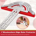 thumbnail image 3 of Woodworkers Ruler Protractor Angle Finder Woodworking Design Ruler Protractor T Square Woodworking Scribing Tools 20cm, 3 of 5
