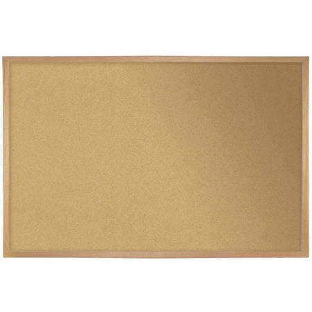 UPC: 0014935064006 | Ghent 18.0  x 24.0  Wood Frame Natural Cork Bulletin Board