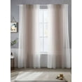 thumbnail image 2 of White Brown Sheer Curtains 96 Inch Length 2 Panels Set for Living Room/Bedroom, Modern Gradient Vertical Stripes Geometric Curtain Sheers Drapes Rod Pocket Curtains Window Treatment Set 52''x96''x2, 2 of 7
