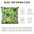 thumbnail image 5 of COMIO  St.Patrick's Day Pillow Covers Clovers Lucky Blessed Decorations Holiday Spring Decorative Pillow Case Decor for Sofa Couch (Green) AK039-12, 5 of 5