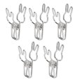 thumbnail image 2 of 100 clips para carpetas con forma de conejo de dibujos animados, clips de cola larga ahuecados de metal, abrazaderas de papel para documentos de oficina, color plateado, 2 of 5