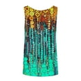 thumbnail image 4 of USSUMA Womens Tops Dressy Casual Summer, Women's Summer Sleeveless Tanks Tops Casual Floral Print T Shirt Tops Comfy Loose Fitting Blouse Tees, 4 of 7