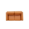thumbnail image 6 of Canddidliike Modern PU Leather Upholstered Sofa, Casual Comfortable Love Seats - Brown, 6 of 9