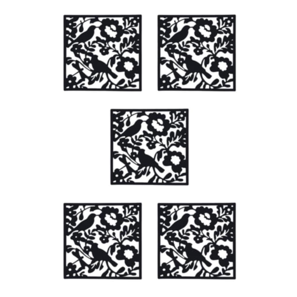 Inteprter Panel de pantallas divisorias colgantes, Panel divisor de habitación DIY, moderno, ligero y elegante, gráfico de pájaro negro, 4 Type2 NO2