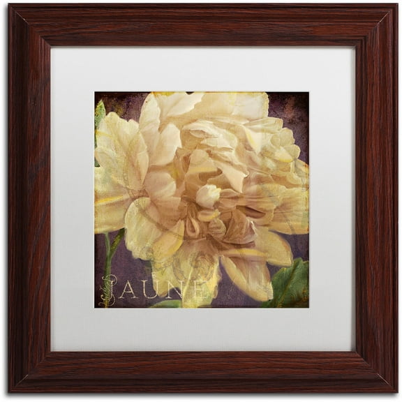 Trademark Fine Art "Jaune" Canvas Art by Color Bakery White Matte, Wood Frame