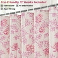 thumbnail image 6 of Inosoo Elegant Pink Floral Print Linen - Look Shower Curtain, Thick & Soft Faux Linen Cloth Bathroom Curtain, 72" W x 72" L, 6 of 10