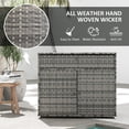 thumbnail image 4 of Armoire de Rangement Extérieure en Rotin PE Gris avec Tiroir - Organisateur de Serviettes pour Patio et Piscine - 39,4 Pouces x 19,7 Pouces x 33,1 Pouces - Solution de Rangement pour Cour Arrière et Terrasse, 4 of 7