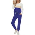thumbnail image 2 of Fantaslook Womens Color Block Pajamas Crewneck Long Sleeve Lounge Sets Casual Jogger Outfits with Pockets, 2 of 6