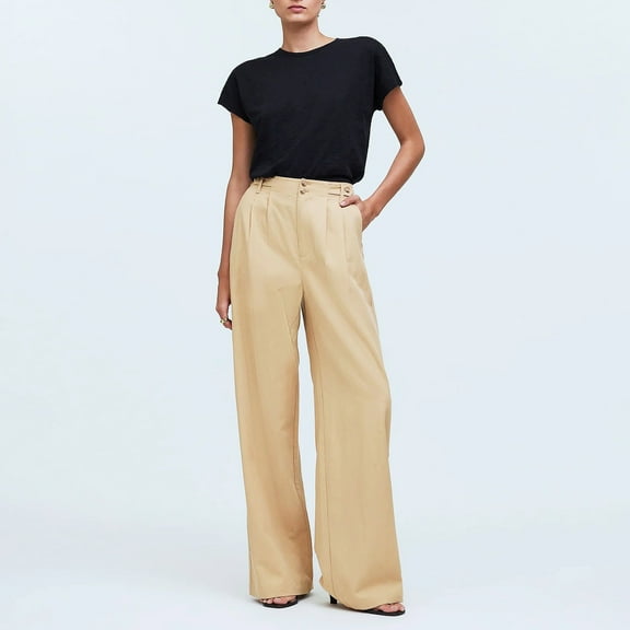 SNKSDGM Women's Plus Pants for Women Jeans Stretchy Womens Dress Pants Plus Size Tall Women's Casual Pants Pure Women's High Waisted Wide Leg Pants Casual Loose Pants