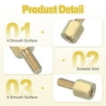 thumbnail image 3 of Uxcell M2.5 x 11+4 mm Female Thread Hex Brass PCB Standoff, 50 Pcs for FPV Drone Quadcopter PCB Motherboard Steel Screw Nut Set, 3 of 6