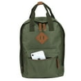 thumbnail image 2 of Madison & Dakota 13.5”L Mini Canvas Backpack for Everyday, School, Recreation, Commuting and Travel in Hunter Green, 2 of 6